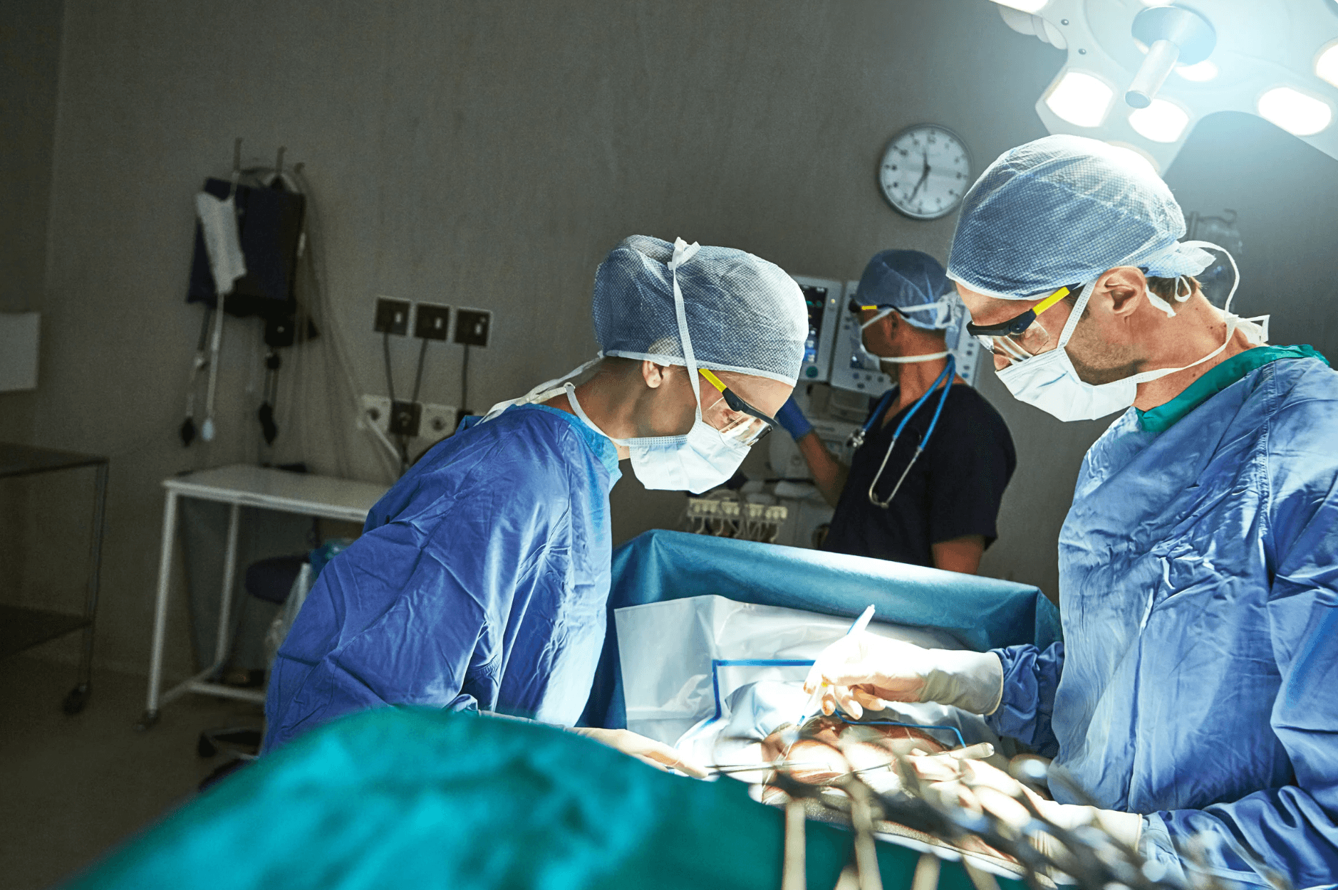 Surgical team in modern operating room
